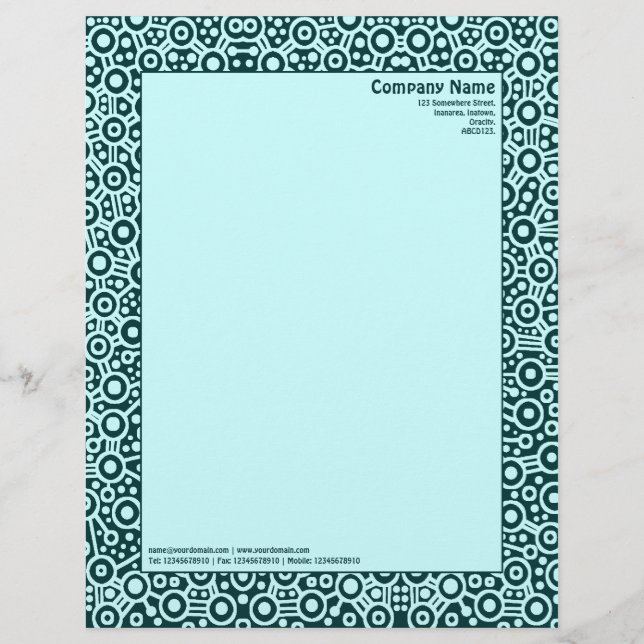 Papel Timbrado ET Circuity - Verde Escuro com Azul Claro (Frente)