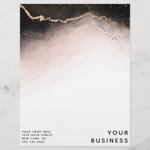 Papel Timbrado Ethereal Mist Ombre Blush Rosa Moody Custom Shop