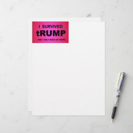 Papel Timbrado Eu Sobrevivi a tRUMP