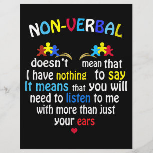 Papel Timbrado Eu Tenho Quebra-cabeça de Consciência Autista Não-