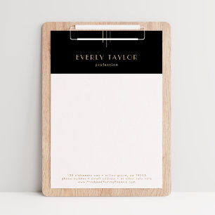Papel Timbrado EVERLY Black Gold Empresa Profissional