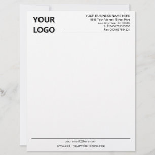 Papel Timbrado Exemplo alfabeto personalizado com logotipo e códi
