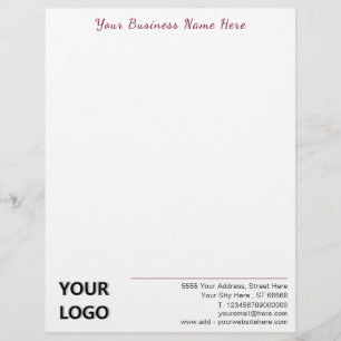 Papel Timbrado Exemplo de business letterhead seu próprio Design