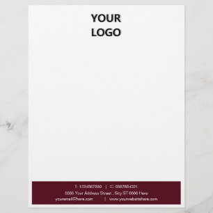 Papel Timbrado Exemplo de cabeçalho de carta com cor da logo da e