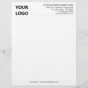 Papel Timbrado Exemplo de Cabeçalho de Carta Comercial com Inform