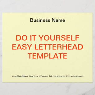 Papel Timbrado FAÇA-O VOCÊ MESMO o cabeçalho 8x11 do negócio 