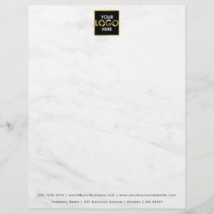 Papel Timbrado Faça seu logotipo aqui, simples e moderno marble