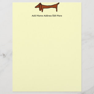 Papel Timbrado Famoso Abstrato Dachshund,
