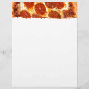 Papel Timbrado Fatia de pizza de pepperoni clássica da SlipperyJo