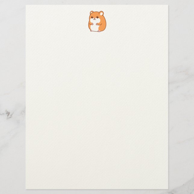 Papel Timbrado Feliz Hamster Letterhead (Frente)