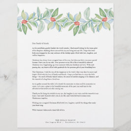 Papel Timbrado Feliz Modelo das Cartas de Natal