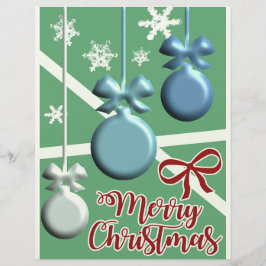 Papel Timbrado Festive Christmas Tree Holiday Greeting Card