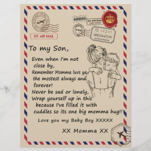 Papel Timbrado Filho do Amor Carta À Minha Filha Ama-O Filho