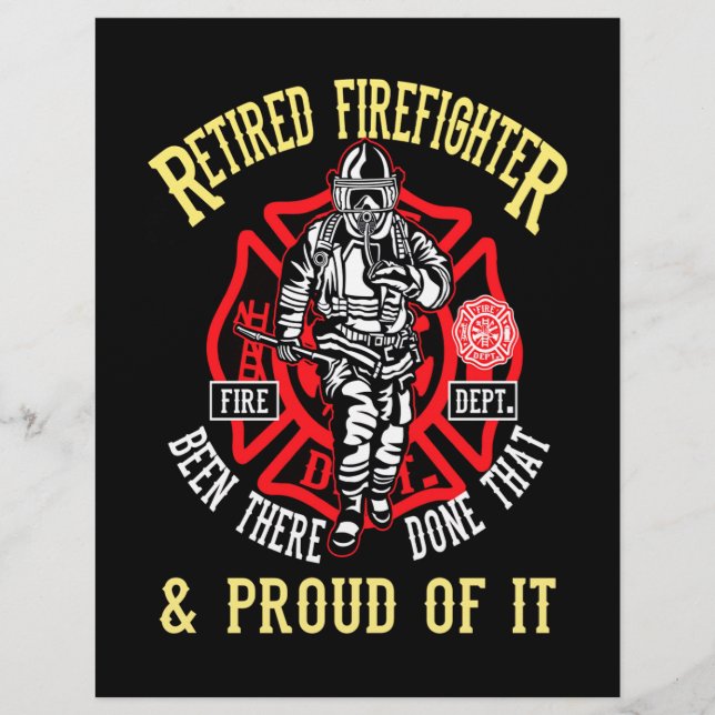 Papel Timbrado Firefighter Gift | Retired Firefighter & Proud (Frente)