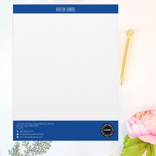 Papel Timbrado Fita Azul Profissional (Criador carregado)