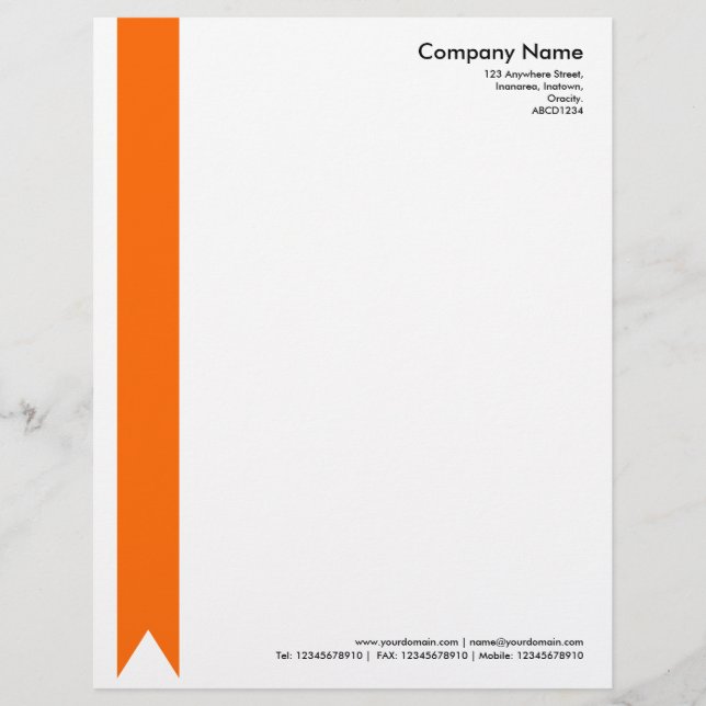 Papel Timbrado Fita - Laranja (Frente)