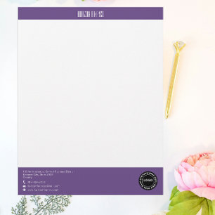 Papel Timbrado Fita Roxa Profissional