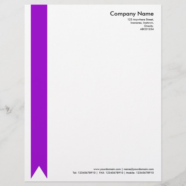 Papel Timbrado Fita - Roxo (Frente)