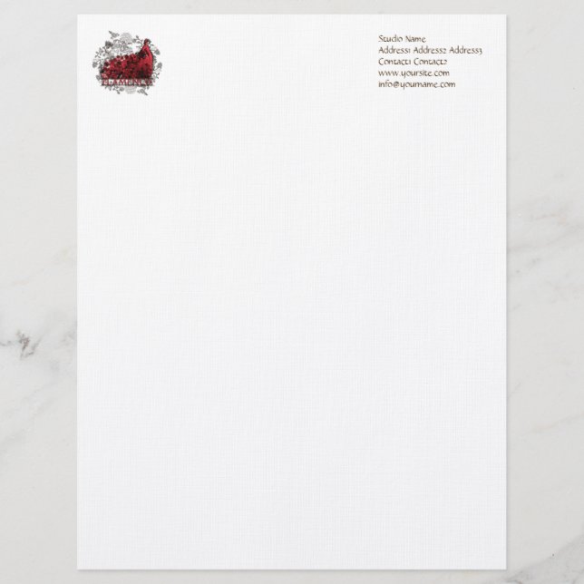 Papel Timbrado Flamenco - Cabeça Letterhead (Frente)