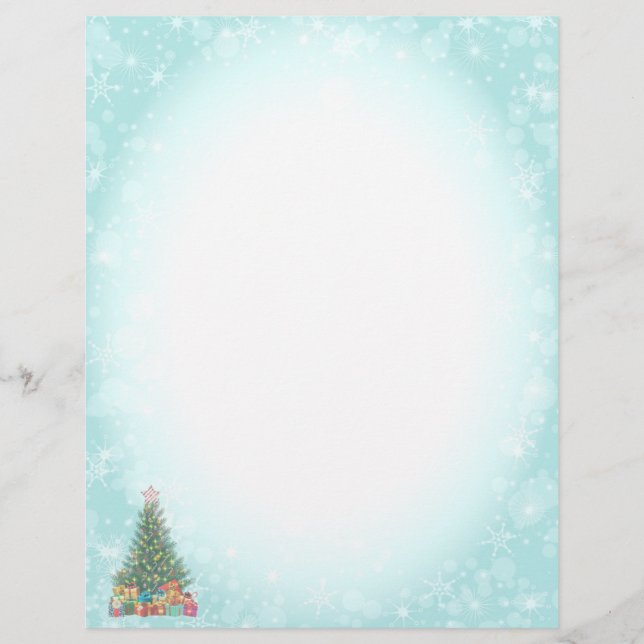 Papel Timbrado Flocos de neve letterhead (Frente)