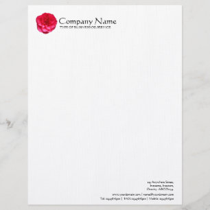 Papel Timbrado Flor - Camelia vermelho