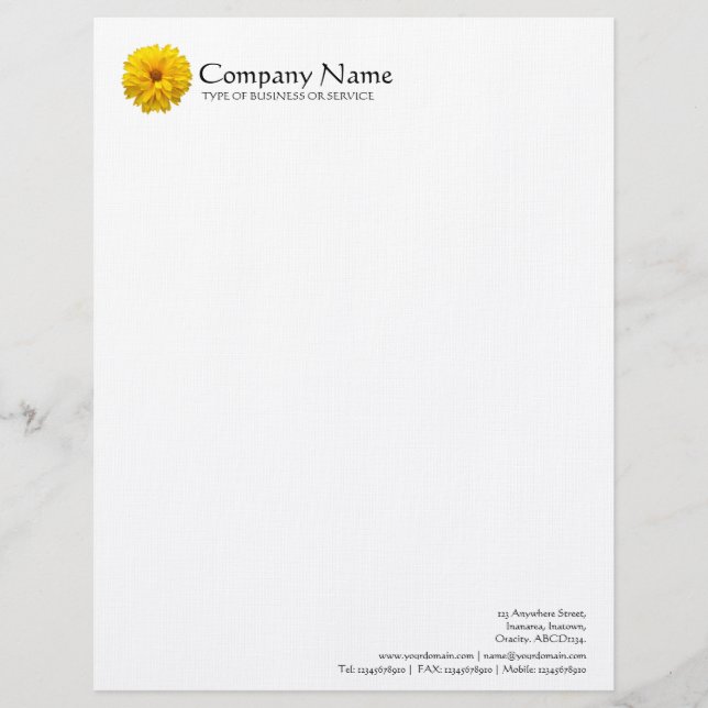 Papel Timbrado Flor - Chrysanthemum (Frente)