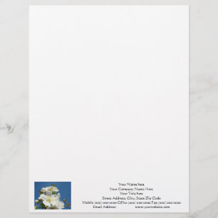 Papel Timbrado Flor de Cerejeira Azul Céu personal