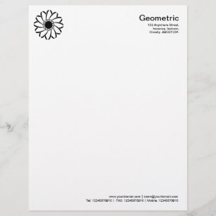 Papel Timbrado Flor Geométrica