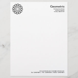 Papel Timbrado Flor Geométrica 02