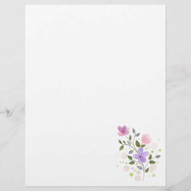 Papel Timbrado Floral (Frente)