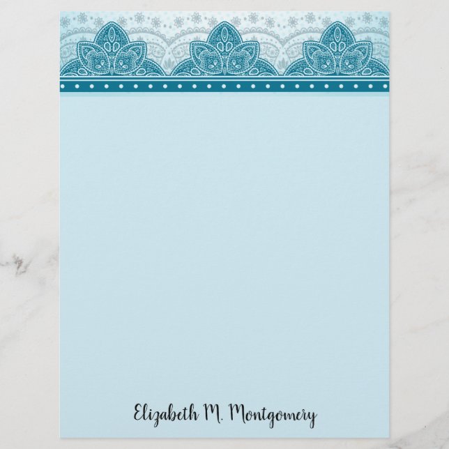 Papel Timbrado Floral (Frente)