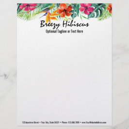 Papel Timbrado Floral havaiano do paraíso tropical da flor do
