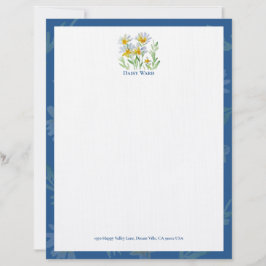 Papel Timbrado Floral Pintado à Mão em Aquarela