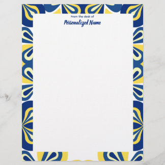 Papel Timbrado Floral Retroativo Sem Linhas