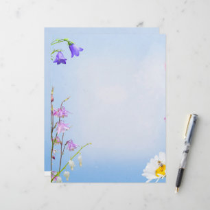 Papel Timbrado Flores de primavera