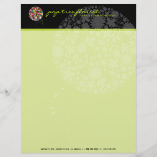 Papel Timbrado Flores de primavera Coloridas Whimsical Pop