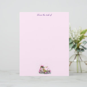 Papel Timbrado Flores e artigos de papelaria