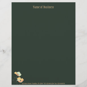 Papel Timbrado Flores Suaves ~ Carreira Comercial Letterhead