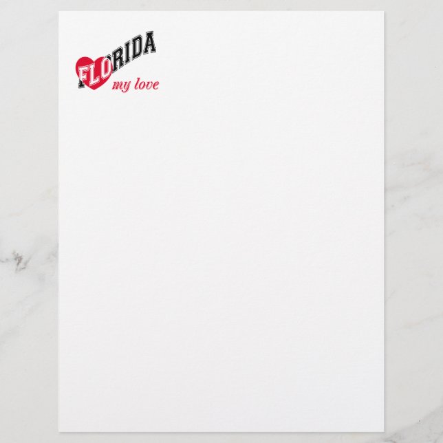 Papel Timbrado Flórida meu amor (Frente)