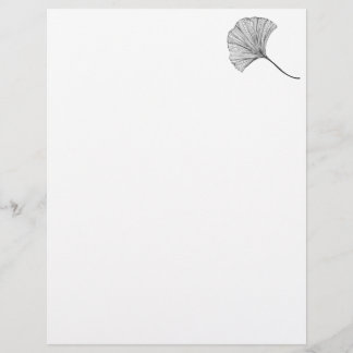 Papel Timbrado Folha de ginkgo Arte Letterhead