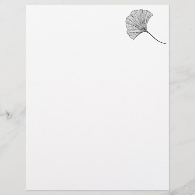 Papel Timbrado Folha de ginkgo Arte Letterhead (Frente)