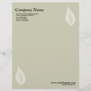 Papel Timbrado Folha Elegante - Bege Quente