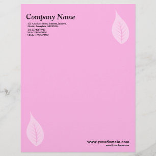 Papel Timbrado Folha Elegante - Rosa