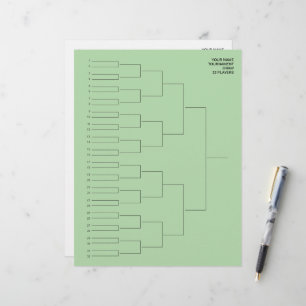 Papel Timbrado Folhas de modelo de chave de eliminação para 32 jo