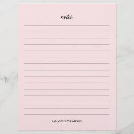 Papel Timbrado Folhas de Papel de Notas de Nome Personalizadas Ro