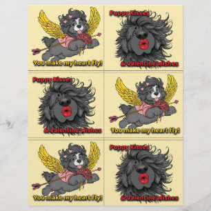 Papel Timbrado Folhas de Valentim para Sala de Aula com Cachorrin