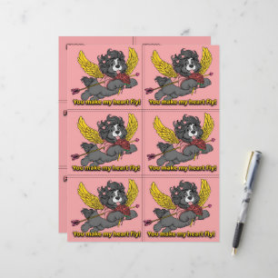 Papel Timbrado Folhas de Valentim para Sala de Aula de Cachorrinh