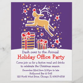 Papel Timbrado Folheto de festas de renas gráficas