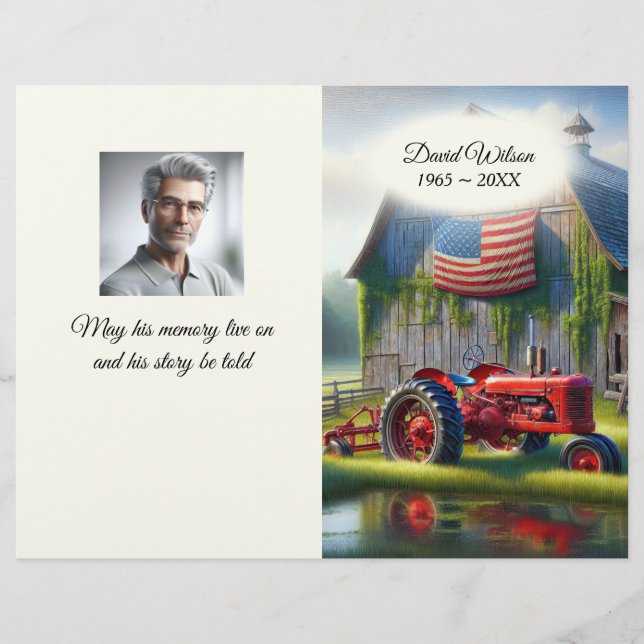 Papel Timbrado Folheto Funcional do Trator de Fazenda Vermelha An (Frente)