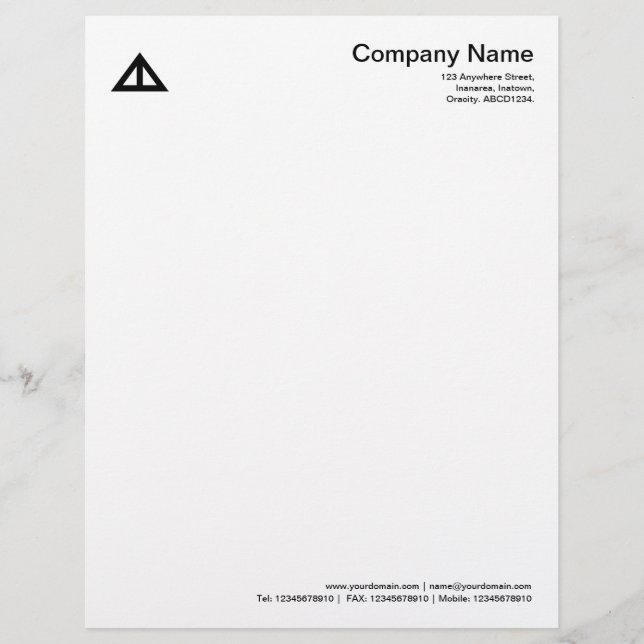 Papel Timbrado Forma Triangular 02 - Preto (Frente)